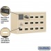 Salsbury Cell Phone Storage Locker - with Front Access Panel - 3 Door High Unit (8 Inch Deep Compartments) - 15 A Doors (14 usable) - Sandstone - Surface Mounted - Resettable Combination Locks